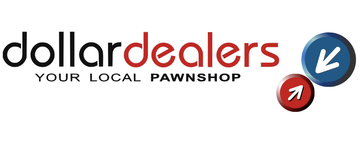 Dollar Dealers pawnshop logo with text "YOUR LOCAL PAWNSHOP