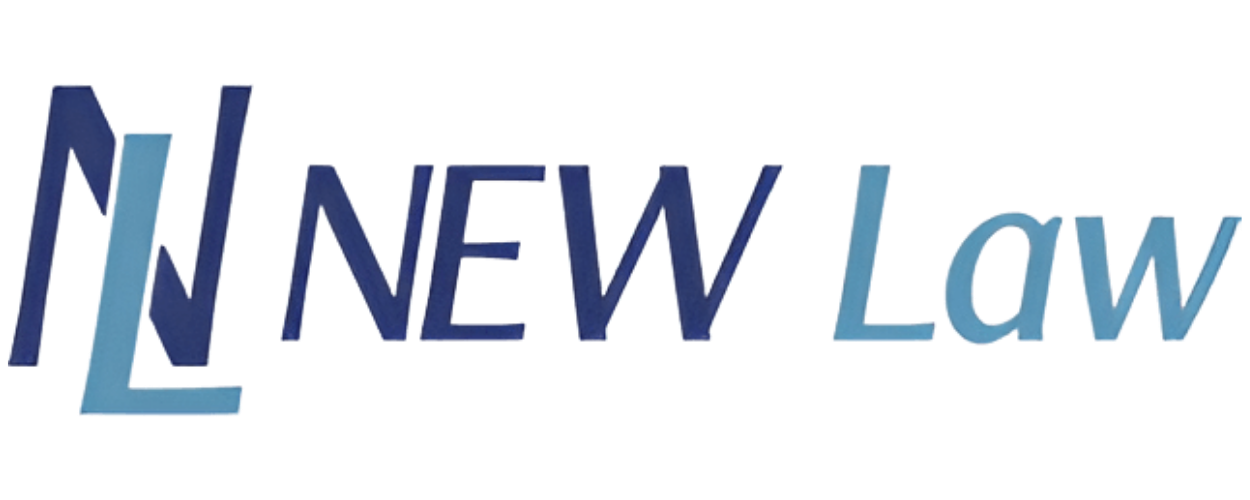 The "NEW Law" logo in blue and light blue.