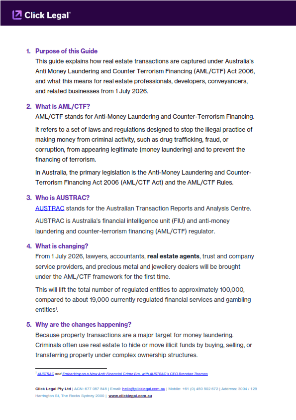 Page 3 Of Real Estates Guide To Anti Money Laundering By Click Legal