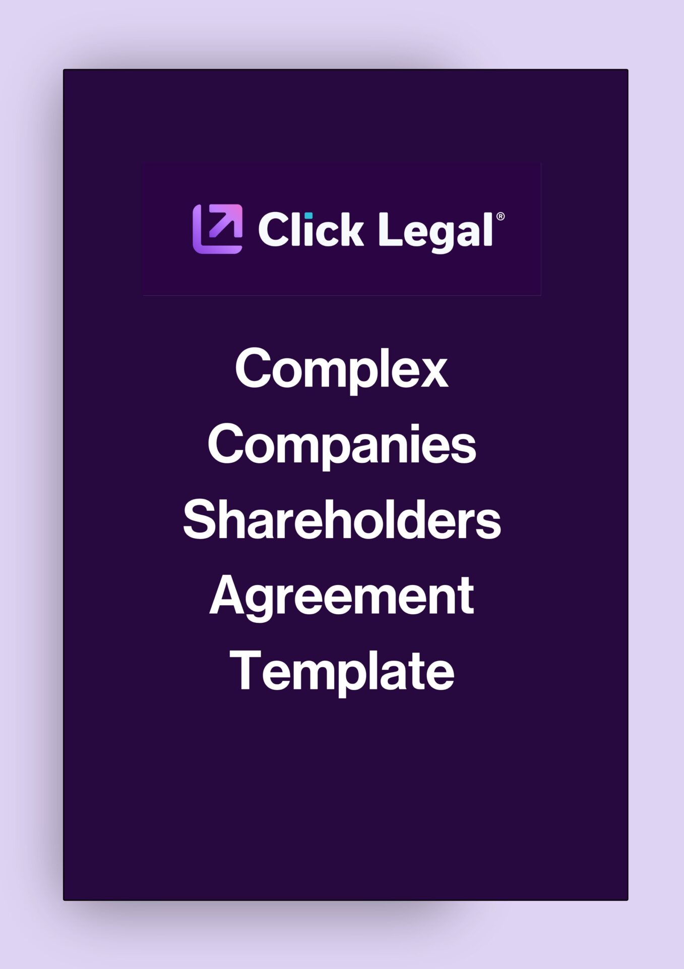 Click Legal shareholders agreement template for complex companies