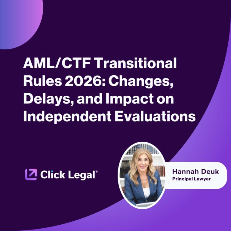 Hannah Deuk, Principal Lawyer, discusses AML/CTF Transitional Rules 2026