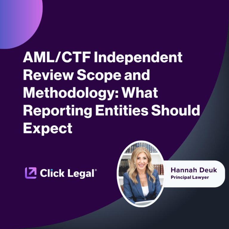 AML/CTF Independent Review: Hannah Deuk, Principal Lawyer, Click Legal