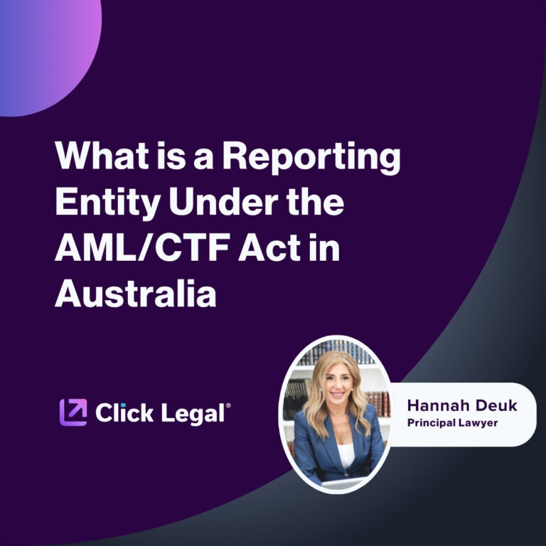 Hannah Deuk, Principal Lawyer, discusses Reporting Entities under Australia's AML/CTF Act.