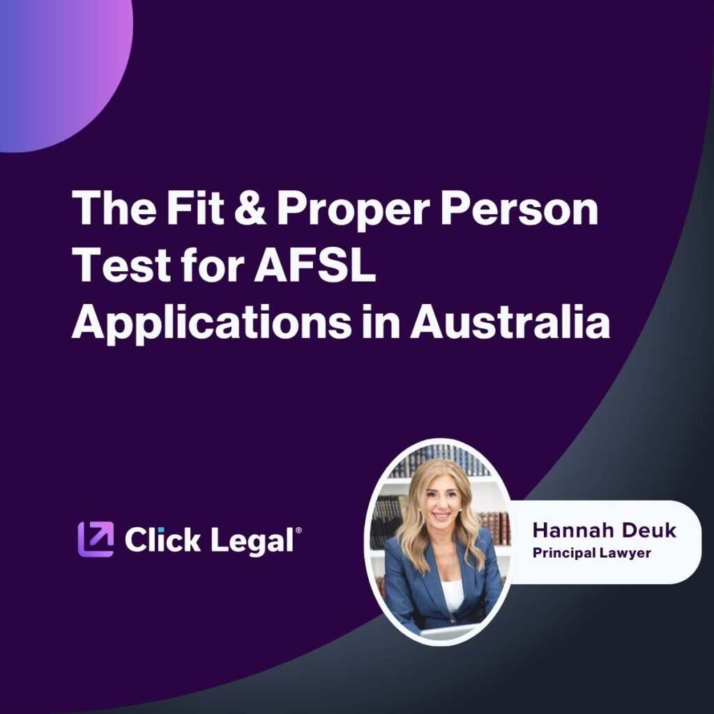 The Fit Proper Person Test For AFSL Applications In Australia Click Legal Article Thumbnail