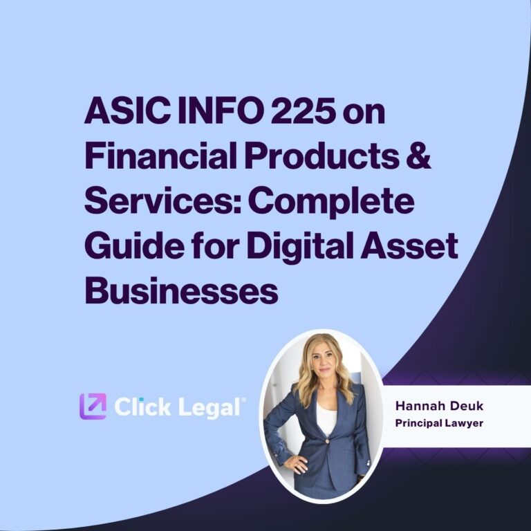 ASIC INFO 225 guide for digital asset businesses with Hannah Deuk of Click Legal