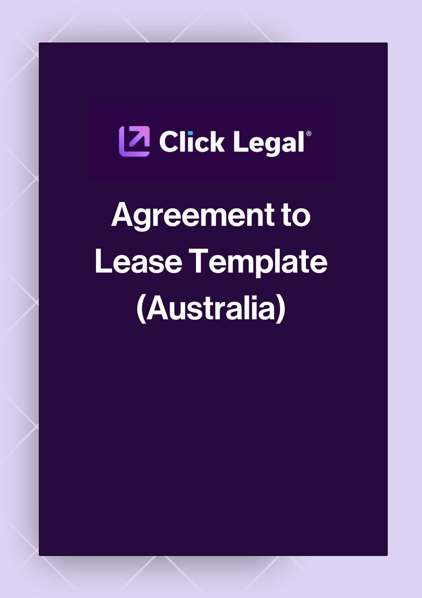 Click Legal Agreement to Lease Template (Australia)