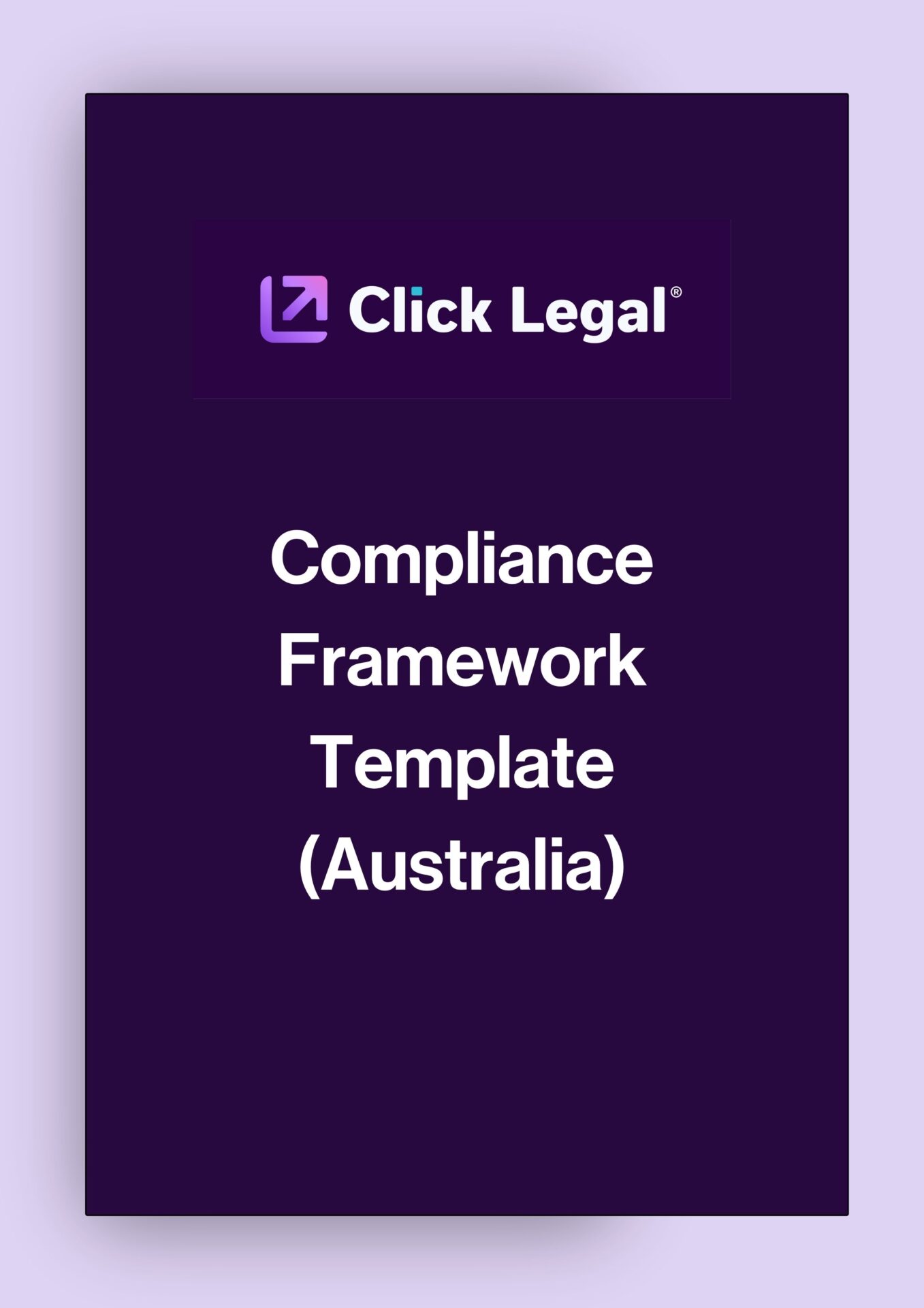 Click Legal Compliance Framework Template (Australia) cover page