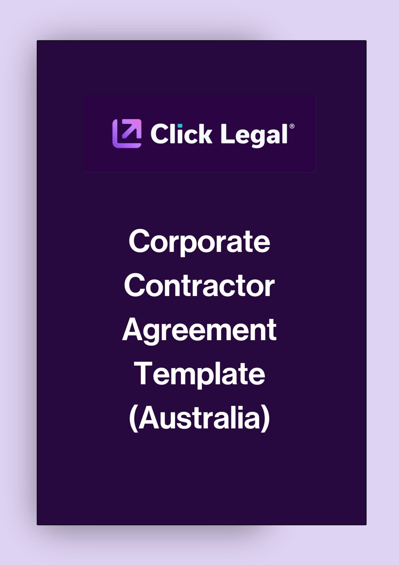 Click Legal corporate contractor agreement template for Australia