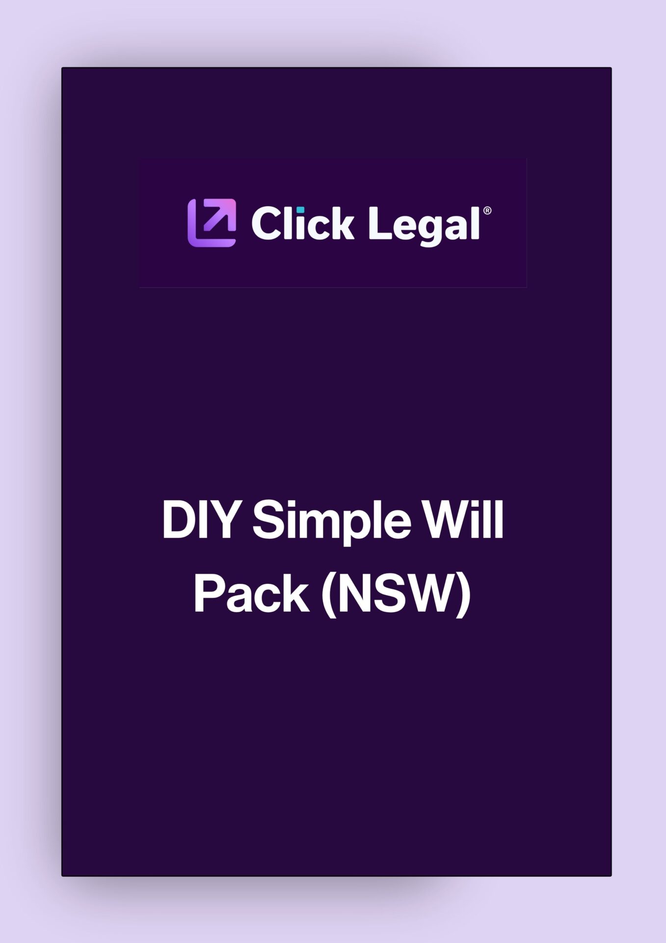 Click Legal DIY Simple Will Pack (NSW) cover