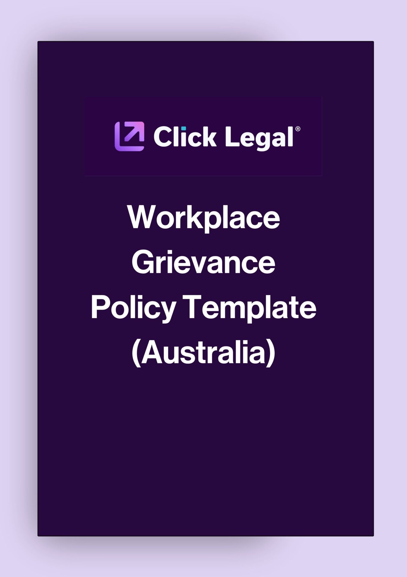 Click Legal Workplace Grievance Policy Template (Australia) title screen