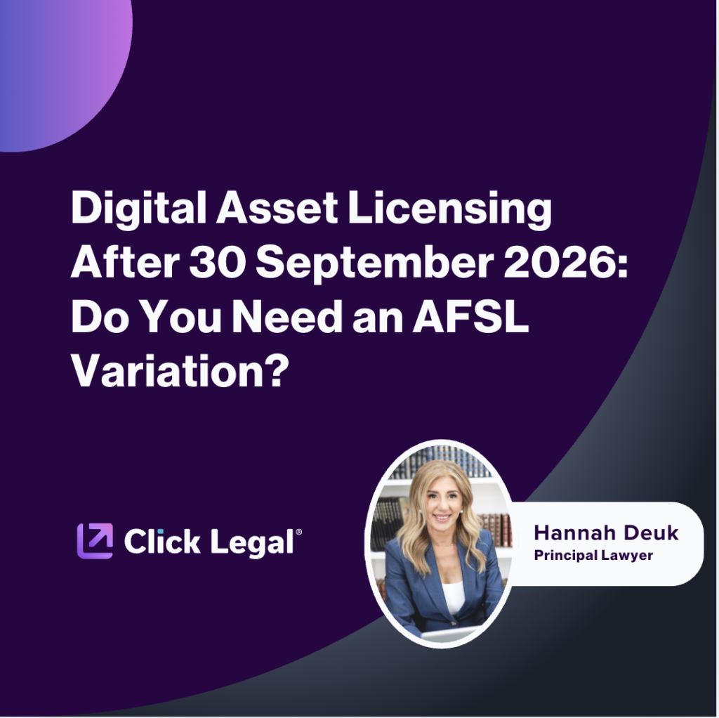 Digital asset licensing after 30 Sept 2026: AFSL variation needed?